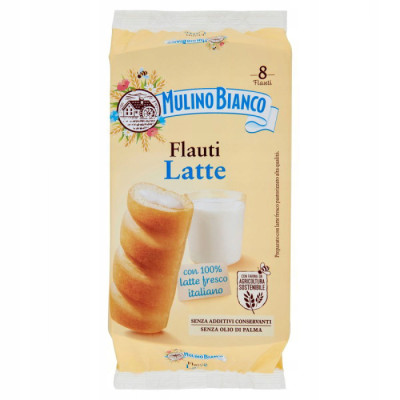 Ciastka Biszkopty miekkie Mulino Bianco Flauti Latte 8x35g 24.08.2026