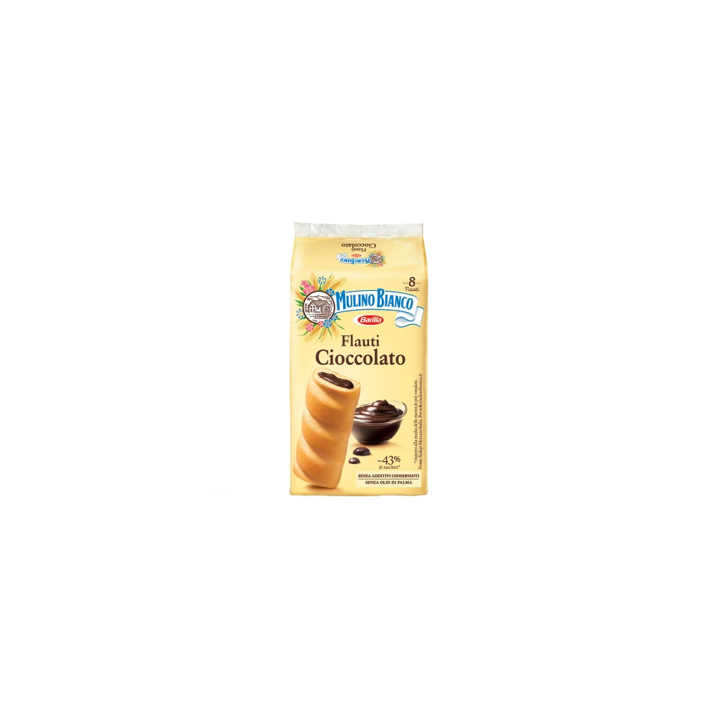 Ciastka Biszkopty miękkie Mulino Bianco Flauti Cioccolato 8x35g 25.08.2026