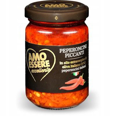 Pasta Peperoncini Piccanti in Olio extra vergine italiano 40% 125g KETO!!!