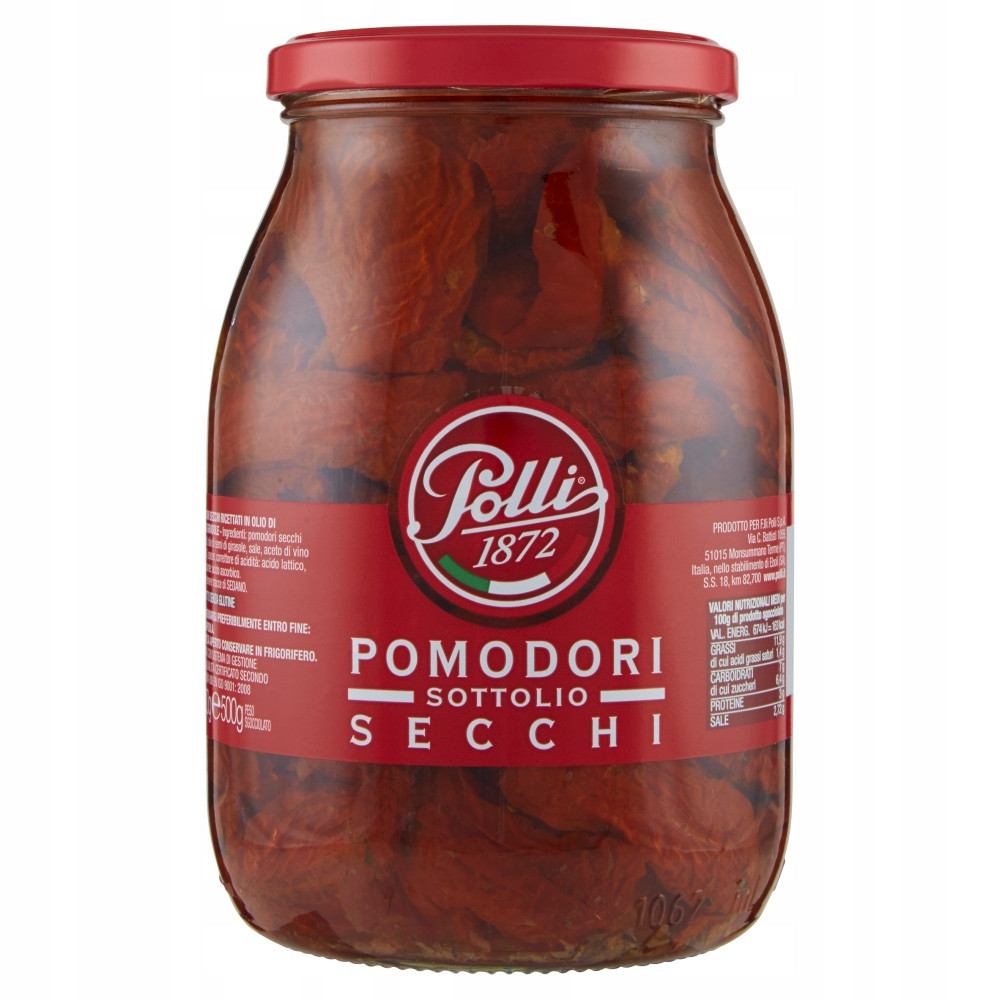 Włoskie Pomidory Suszone z kaparami POMODORI SECCHI 970g