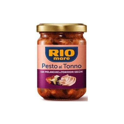 Pesto Rio Mare z tuńczykiem bakłażanem i pomidory suszone 130g