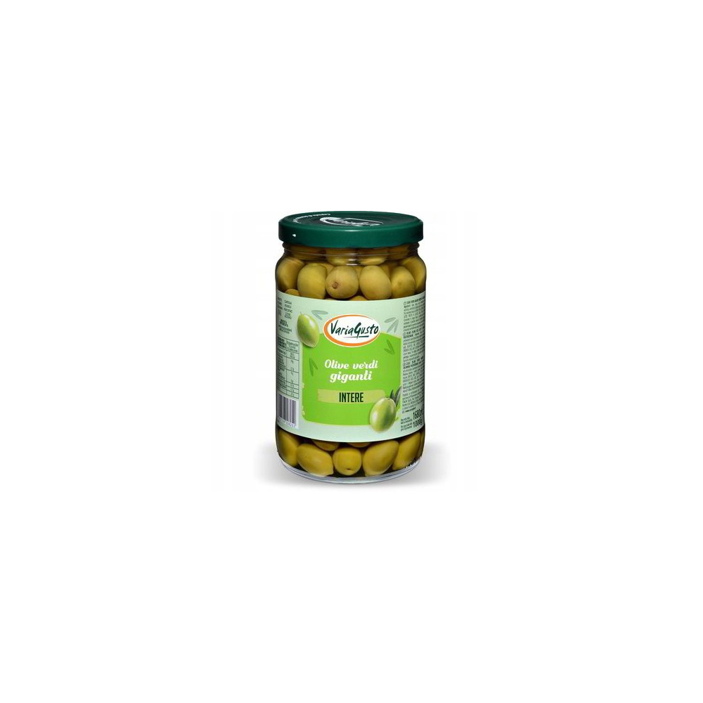 Włoskie zielone oliwki Giganti z pestką 1680g