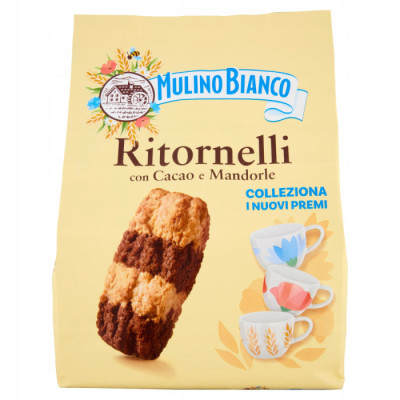 Ciastka Włoskie Mulino Bianco Ritornelli kakaowe ciastka z migdałami 700g