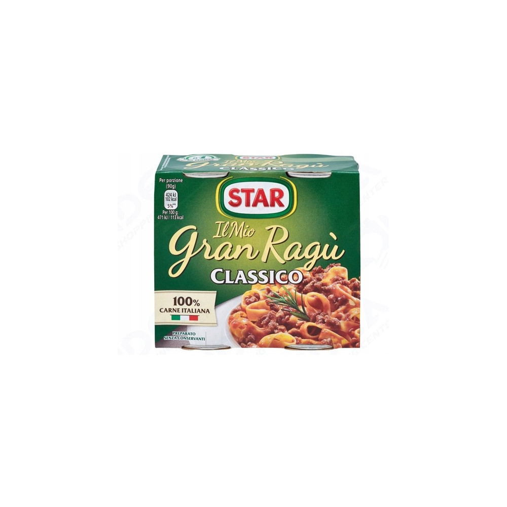 Sos Włoski do makaronu Star IL Mio Gran Ragu Classico 2x180g Bezglutenowy