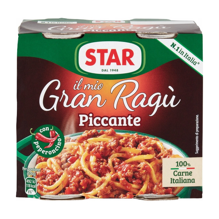 Sos Włoski do makaronu Star IL Mio Gran Ragu Piccante 2x180g Bezglutenowy