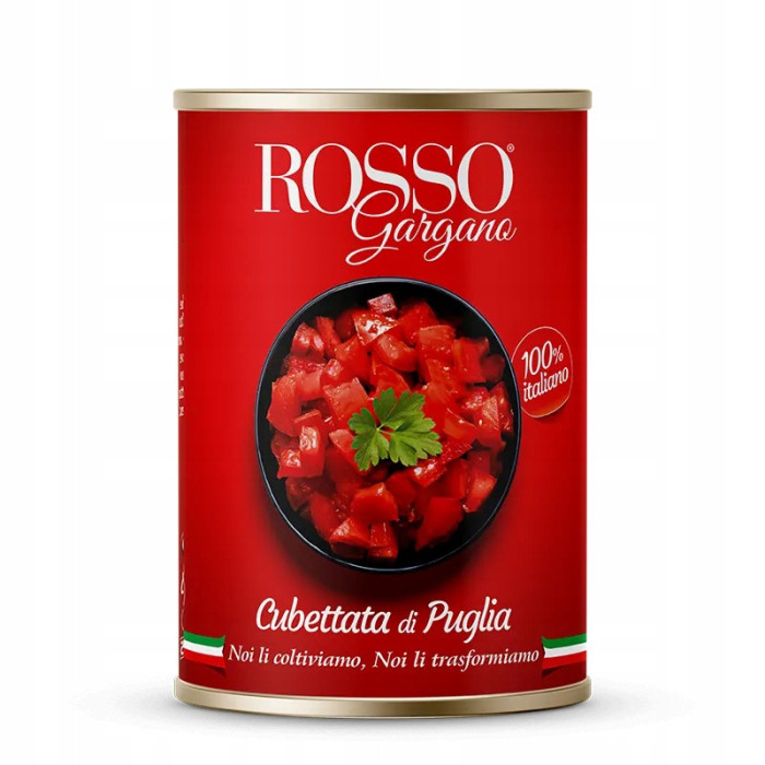 Pomidory Cubettata Włoskie Rosso Gargano di Puglia 400g