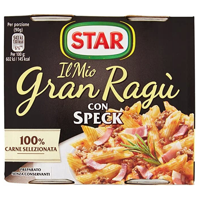 Sos Włoski do makaronu Star IL Mio Gran Ragu con Speck 2x180g Bezglutenowy