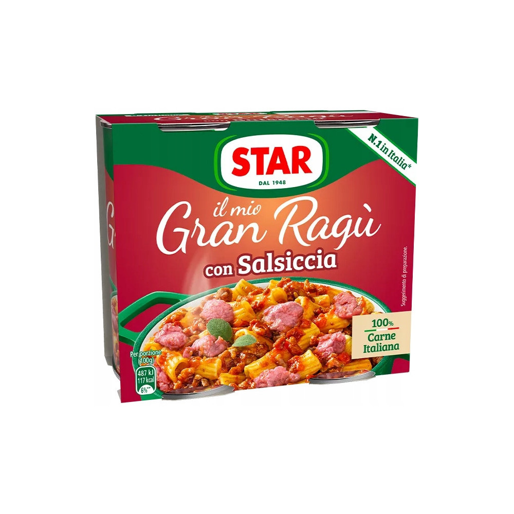 Sos Włoski do makaronu Star IL Mio Gran Ragu con Salsiccia 2x180g