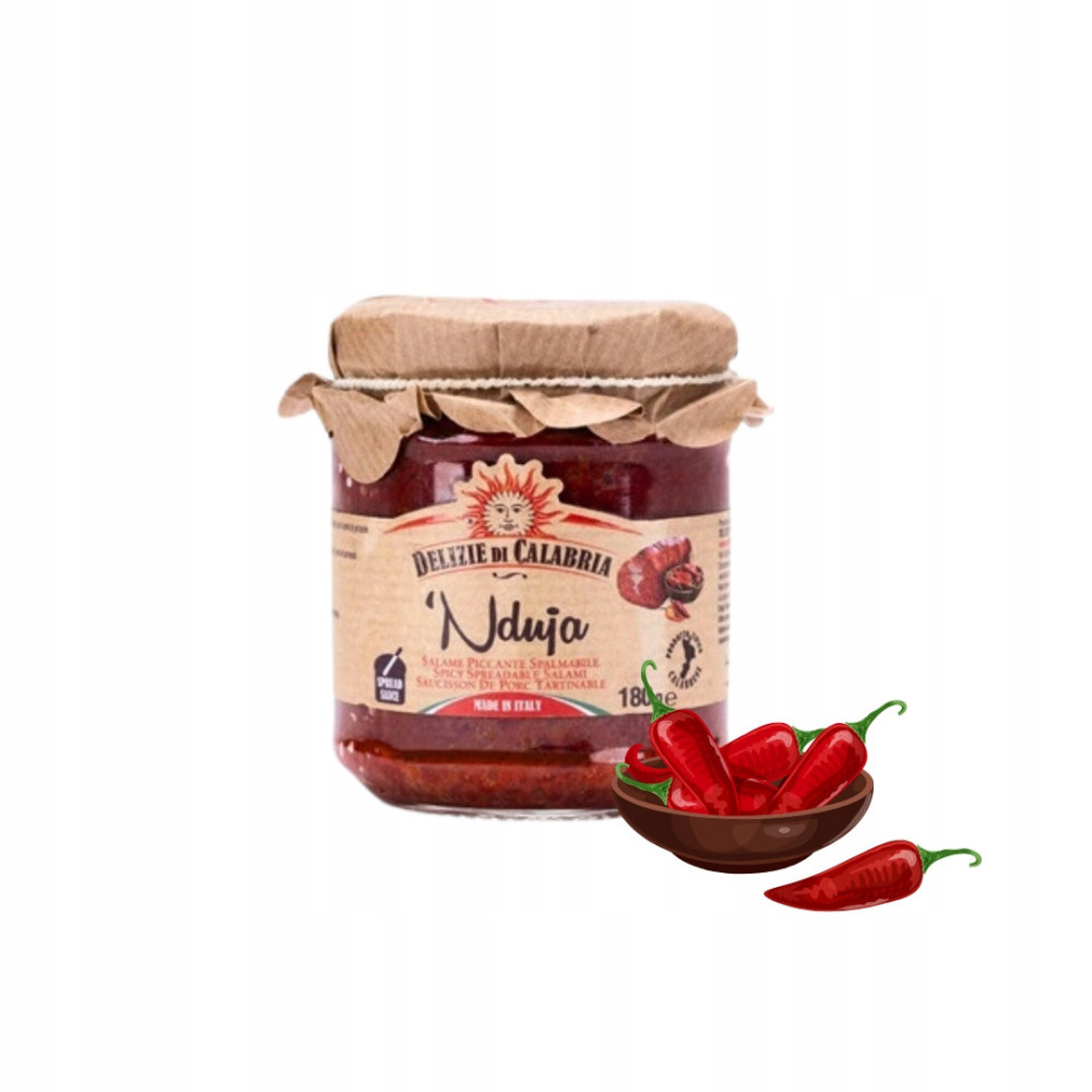 Nduja Pikantna salami z peperoni Delizie Di Calabria 180g