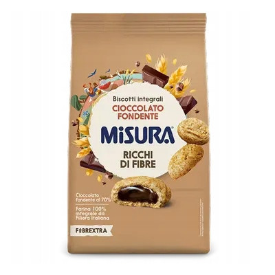 Ciastka Włoskie pełnoziarniste MISURA z gorzką czekoladą 260g
