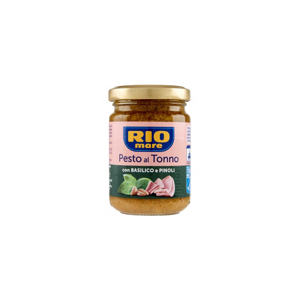 Pesto Rio Mare z tuńczykiem bazylią i orzeszkami pini 130g