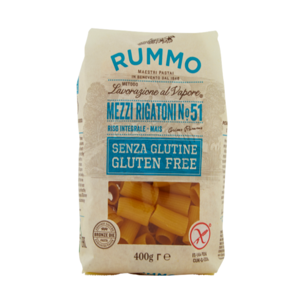 Rummo n.51 Mezzi Rigatoni Gluten-Free Italian | Aqua e Sale