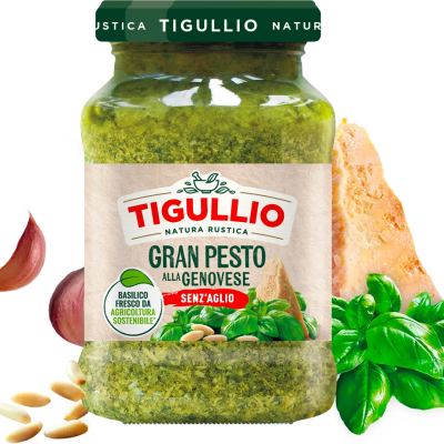 Tigullio Garlic-Free Pesto 190 g Gluten-Free | Aqua e Sale