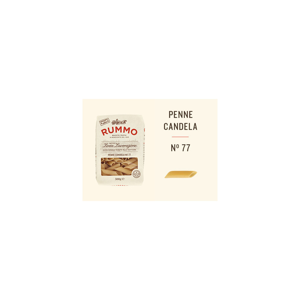 Rummo Penne Candela n.77 paste italiene 500 g | Aqua e Sale