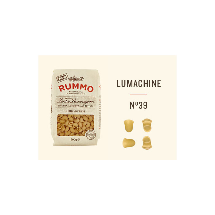 Rummo Lumachine n.39 olasz tészta 500 g | Aqua e Sale