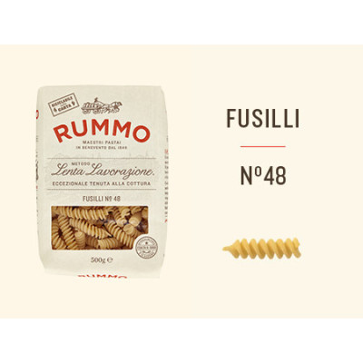 Rummo Fusilli n.48 Italian Pasta 500 g | Aqua e Sale