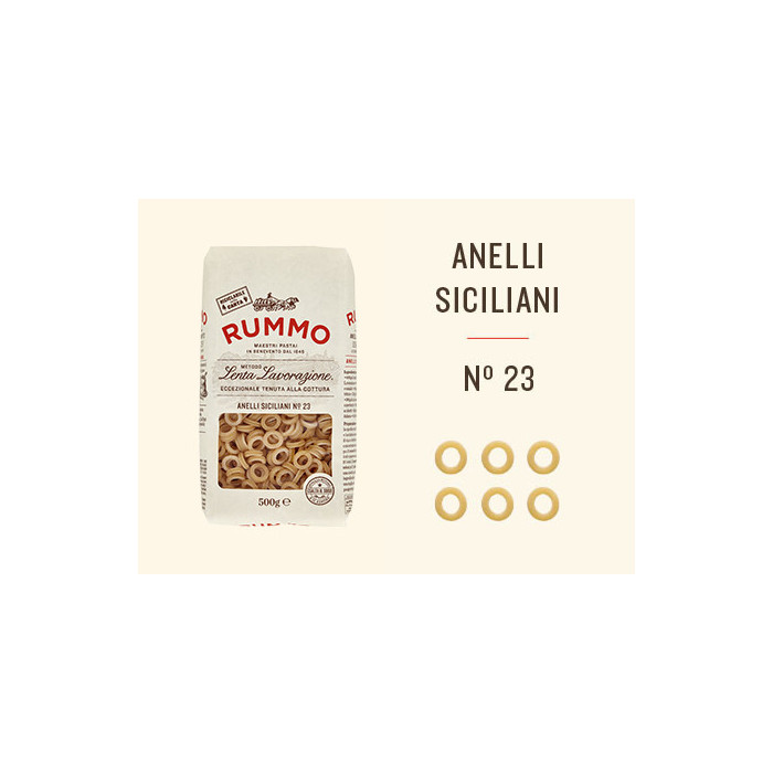 Rummo Anelli Siciliani n.23 olasz tészta 500 g | Aqua e Sale