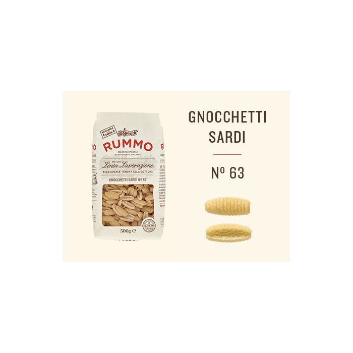 Rummo Gnocchetti Sardi n.63 италианска паста 500 | Aqua e Sale