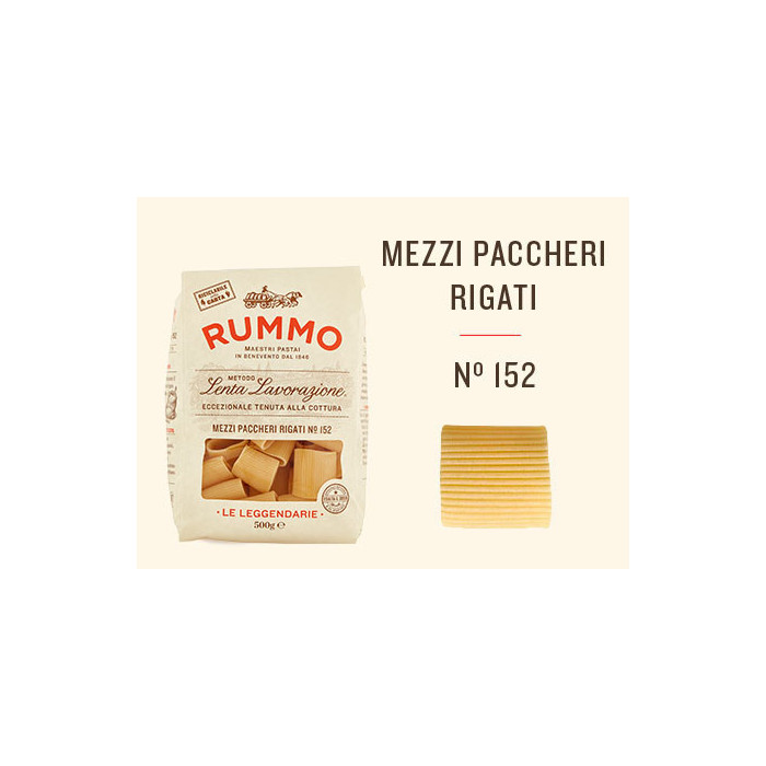 Rummo Mezzi Paccheri Rigati n.152 paste italiene | Aqua e Sale