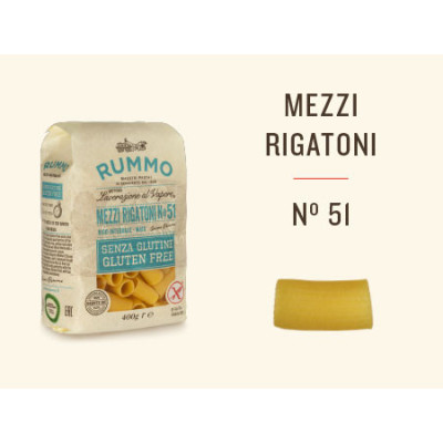 Rummo n.51 Mezzi Rigatoni Gluten-Free Italian | Aqua e Sale
