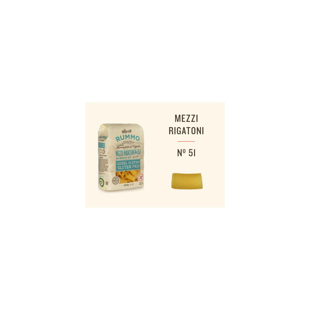 Rummo n.51 Mezzi Rigatoni Gluten-Free Italian | Aqua e Sale