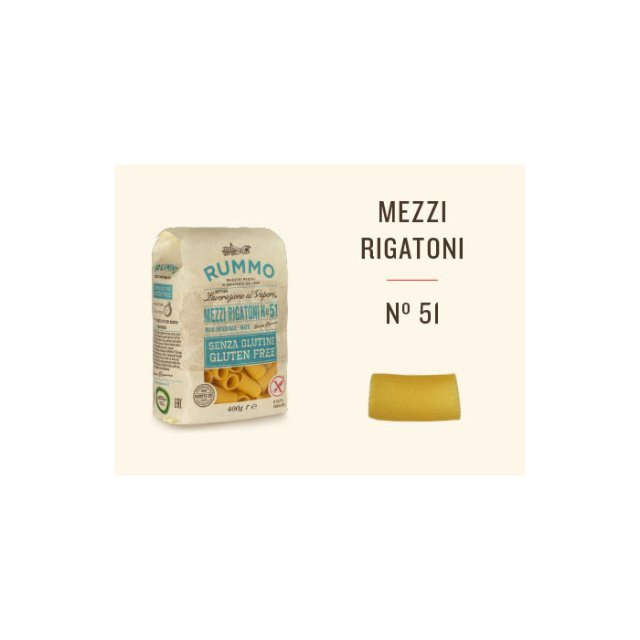 Rummo n.51 Mezzi Rigatoni Gluten-Free Italian | Aqua e Sale