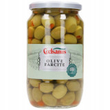 Włoskie zielone oliwki nadziewane papryką ( Łagodne) 700g