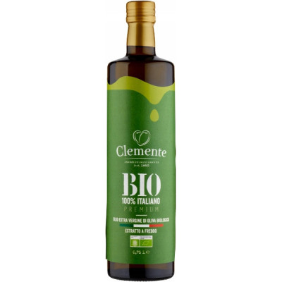Oliwa z Oliwek Włoska Clemente Extra Vergine BIO 100% ITALIANO 750 ml